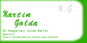 martin golda business card